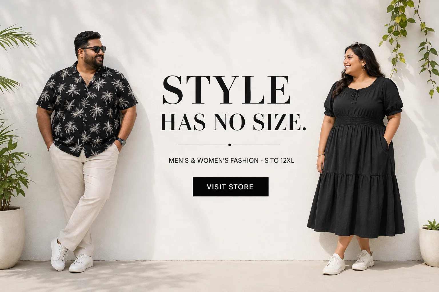 Style has no size — men's & women's fashion from S to 12XL